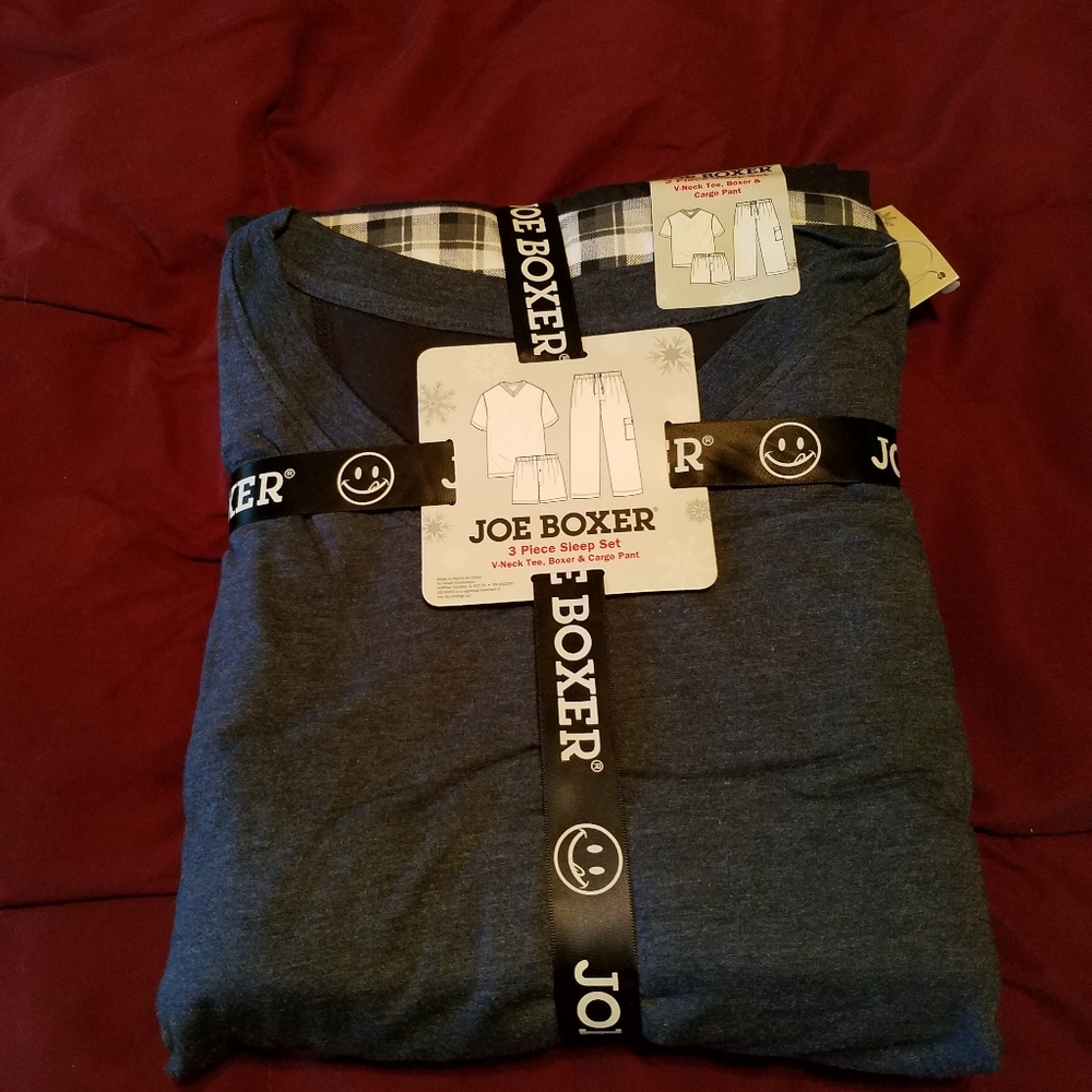 Mens 3 piece joe boxer pajama set